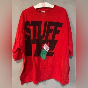 HTF Vintage Basic Trends single stitch Stuff It Stocking Christmas shirt XXL
